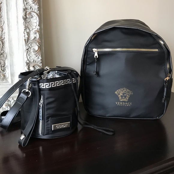 Versace Parfum Backpack And Crossbody Bucket Bag Wristlet, Both NWOT - Picture 16 of 16